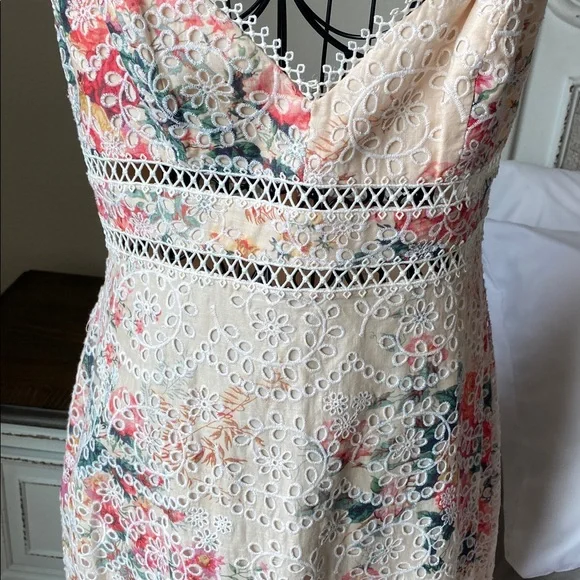 Zimmermann Cotton Maxi Dress Laelia Diamond Flutter with Meadow Floral Print - Picture 4 of 12
